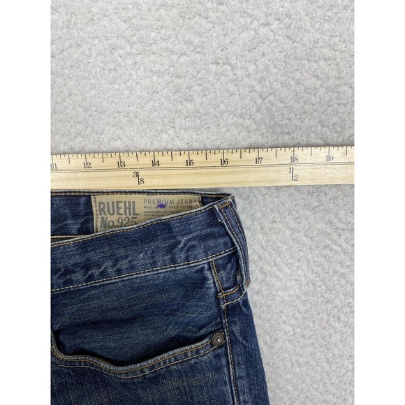 Ruehl 925 Jeans Mens 30x30 Greenwich Straight Leg Button Fly Mid Rise - Picture 8 of 9